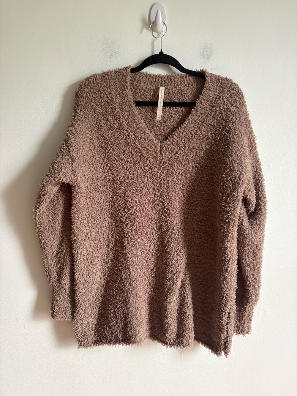 Aritzia The Group Babaton Sz XXS Tessin Tan Relaxed Oversized Lounge Sweater - Picture 2 of 11